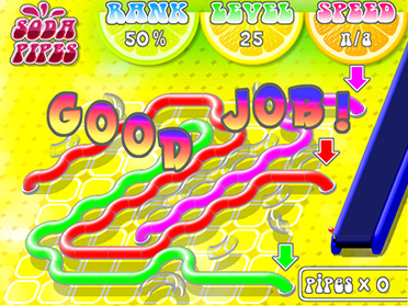 Soda Pipes a Pipe Mania clone by athletic design. This is how you solve level 25