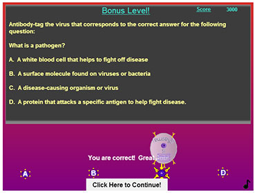 Conflict Immunity - screen shot of bonus level